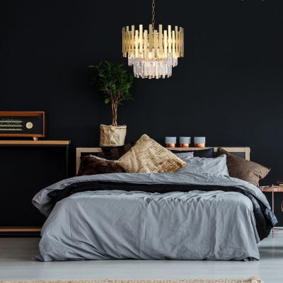 Milagro Aspen Gold lampa wisząca 6x40 W złota ML5999 