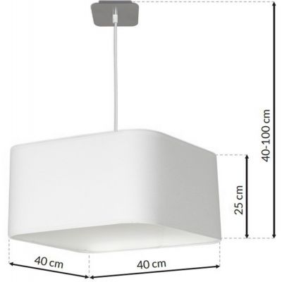 Milagro Napoli lampa wisząca 1x60W biała/chrom ML6362