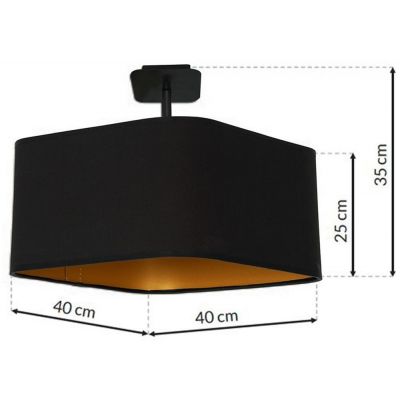 Milagro Napoli lampa podsufitowa 3x60W czarno/złota ML6367