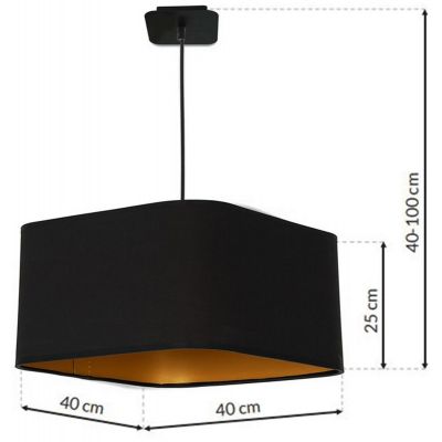 Milagro Napoli lampa wisząca 1x60W czarno/złota ML6368