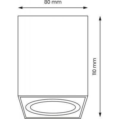 Milagro Bima lampa podsufitowa 1x7 W biała ML7012