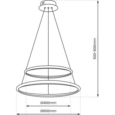 Milagro Rotonda lampa wisząca 2x51W LED chrom ML7943