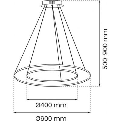 Milagro Rotonda lampa wisząca 2x51W LED złota ML7944