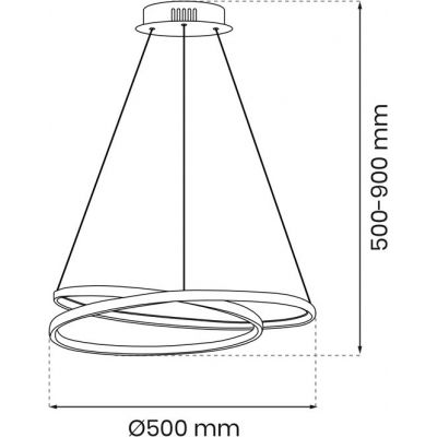 Milagro Lucero lampa wisząca 1x48W LED czarna ML7948