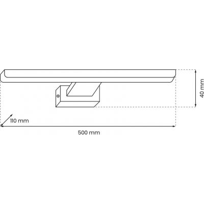 Milagro Pinto kinkiet 1x11W LED czarny ML8236