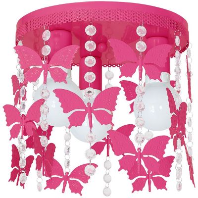 Milagro Angelica lampa podsufitowa 3x60W różowy/kryształ MLP1166