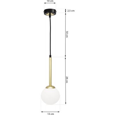 Milagro Parma lampa wisząca 1x40W czarno/złota MLP4820