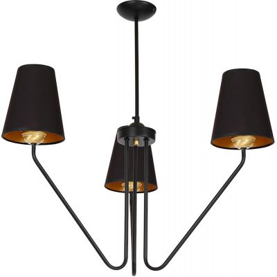 Milagro Victoria Black lampa podsufitowa 3x60W czarno/złota MLP4912