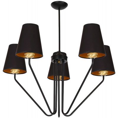 Milagro Victoria Black lampa podsufitowa 5x60W czarno/złota MLP4913