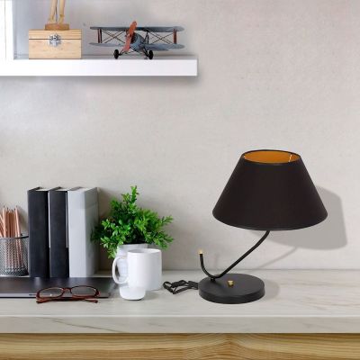 Milagro Victoria Black lampa stołowa 1x60W czarno/złota MLP4914