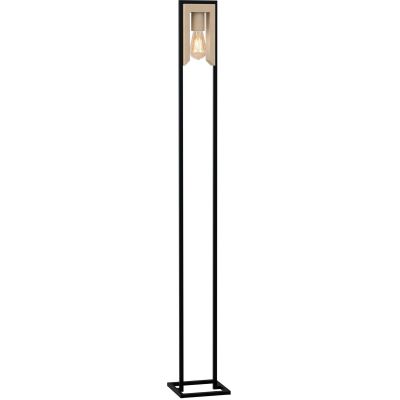 Milagro Vincenzo lampa stojąca 1x60W drewniano/czarna MLP5422