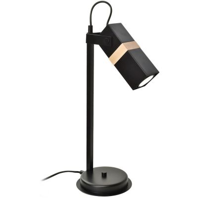 Milagro Vidar Black lampa stołowa 1x8W czarno/drewniana MLP6103