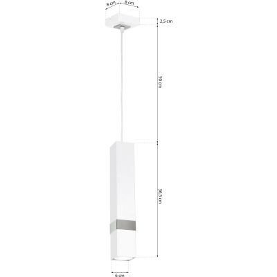 Milagro Vidar lampa wisząca 1x8W biała/chrom MLP6283
