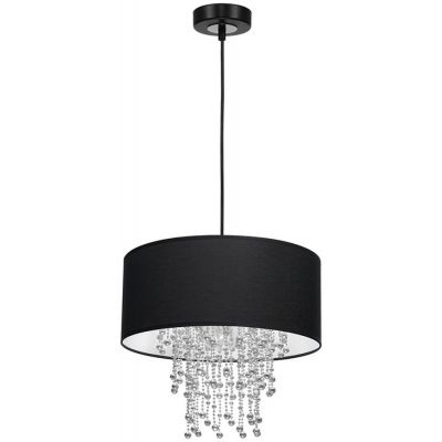 Milagro Almeria lampa wisząca 1x60W czarny/chrom/kryształ MLP6431