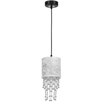 Milagro Almeria lampa wisząca 1x60 W czarny/srebrny/chrom/kryształ MLP6434