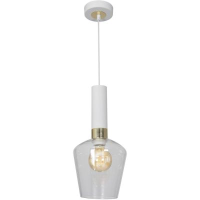 Milagro Roma lampa wisząca 1x60W biało/złota/szkło dymione MLP6487