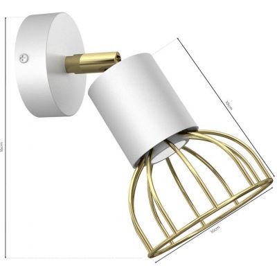 Milagro Dante kinkiet 1x3W biały/złoty MLP7251