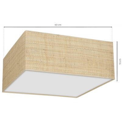 Milagro Marshall lampa podsufitowa 3x60W biały/rattan MLP7485