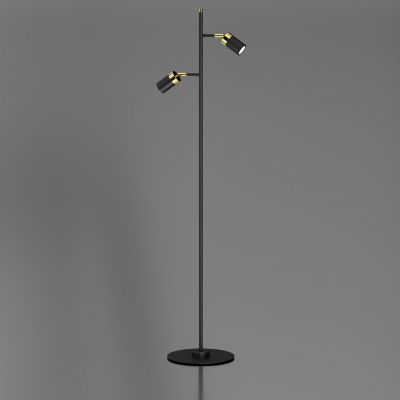 Milagro Joker lampa stojąca 2x40W czarna/złota MLP7535