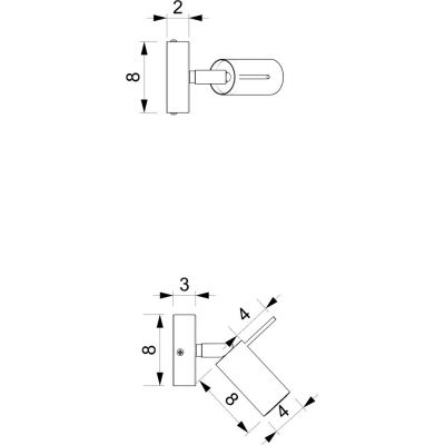 Milagro Preston kinkiet 1x3W biały/chrom MLP7614