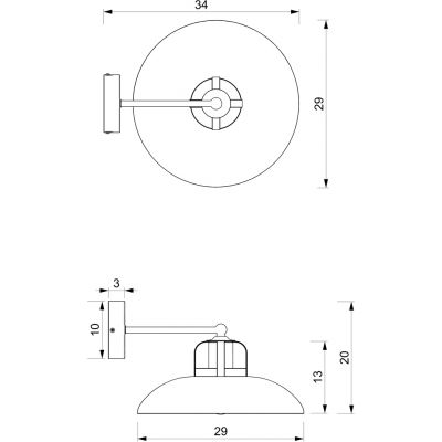 Milagro Felix kinkiet 1x60W biały/złoty MLP7702