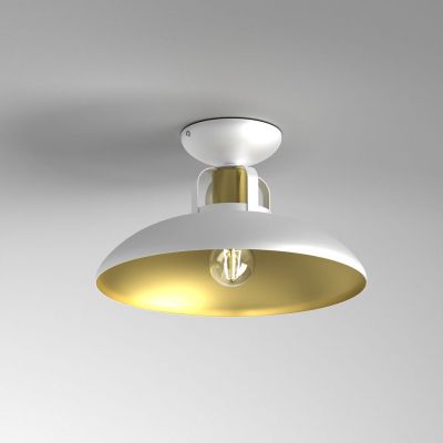 Milagro Felix White lampa podsufitowa 1x60W biały/złoty MLP7703