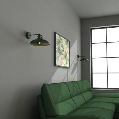 Milagro Felix kinkiet 1x60W zielony/złoty MLP7707