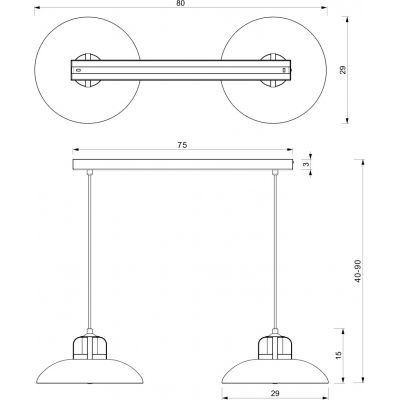 Milagro Felix lampa wisząca 2x60W ciemny zielony/złoty mat MLP7710