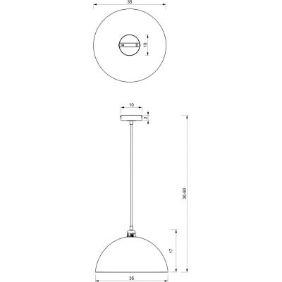 Milagro Beta lampa wisząca 1x60W czarny/złoty MLP7896