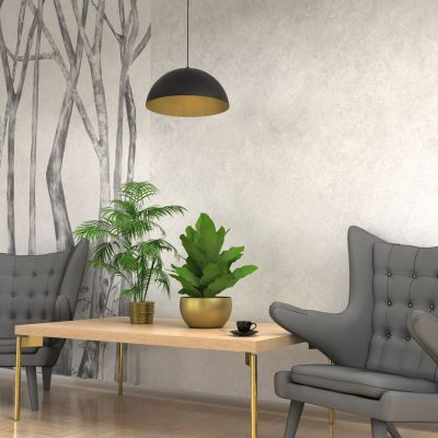 Milagro Beta lampa wisząca 1x60W czarny/złoty MLP7896