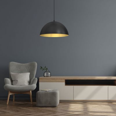 Milagro Beta lampa wisząca 1x60W czarny/złoty MLP7896