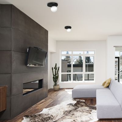 Milagro Bibione lampa podsufitowa 1x25W czarny/biały MLP8389