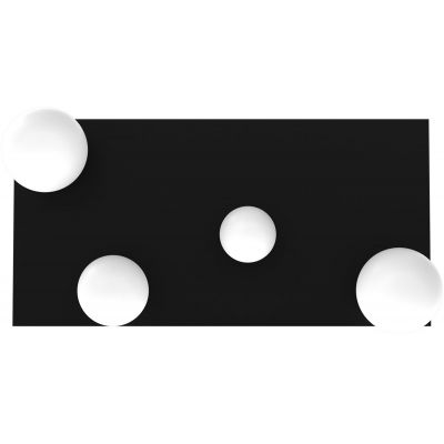 Milagro Bibione lampa podsufitowa 4x25W czarny/biały MLP8391