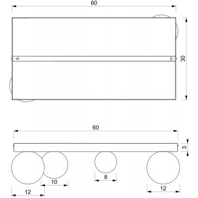 Milagro Bibione lampa podsufitowa 4x25W złoty/biały MLP8396