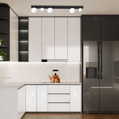 Milagro Bibione lampa podsufitowa 5x25W czarny/biały MLP8393