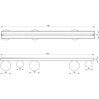 Milagro Bibione lampa podsufitowa 5x25W czarny/biały MLP8393