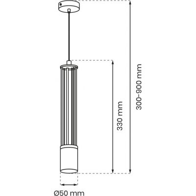 Milagro Estilo lampa wisząca 1x40W czarna MLP8409