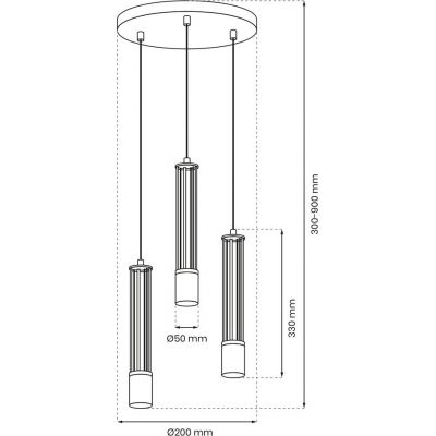 Milagro Estilo lampa wisząca 3x40W czarna MLP8411