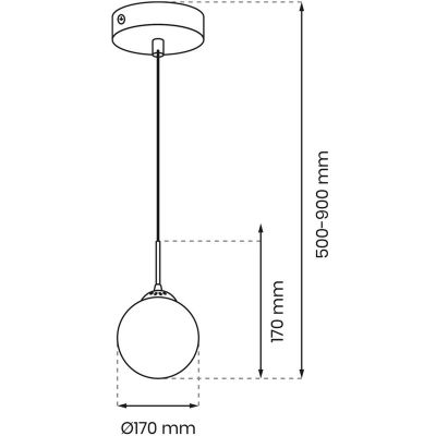 Milagro Reflex lampa wisząca 1x40W czarny/złoty MLP8413