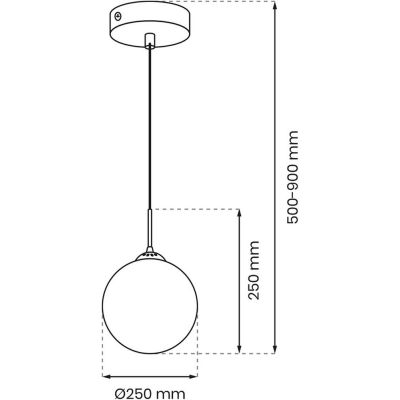 Milagro Reflex lampa wisząca 1x60W czarny/złoty MLP8414