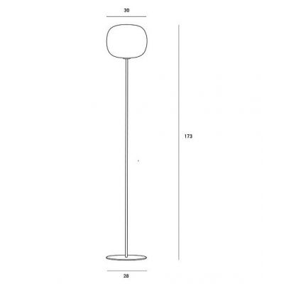 Miloox Bombo lampa stojąca 1x40W biała/czarna 1744.37