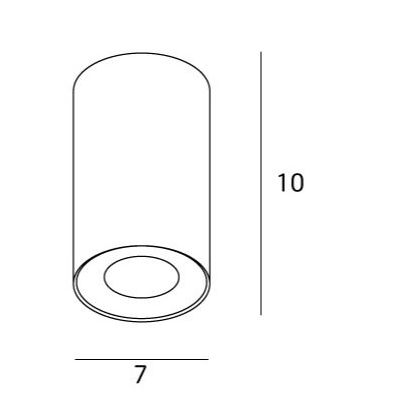 MaxLight Chip lampa podsufitowa 1x8 W czarna C0163