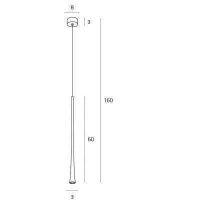MaxLight Coffee lampa wisząca 1x7 W czarna P0373