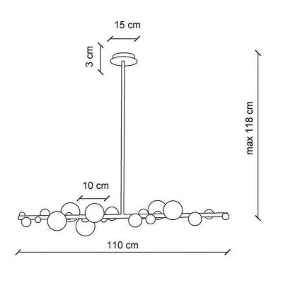 Moosee Valentino Level lampa wisząca 6x2,5W złota/biała MSE010100135