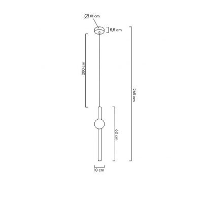 Moosee Libra lampa wisząca 1x20W LED biały/złoty MSE010100220