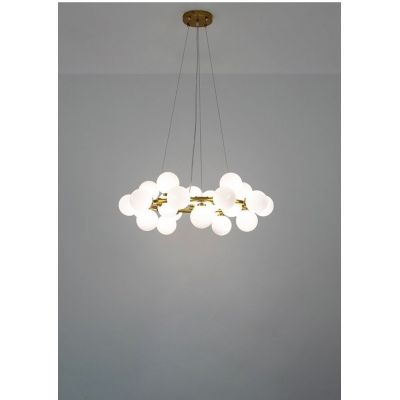 Moosee Cosmo lampa wisząca 25x5 W biała-złota MSE010100223