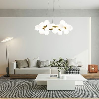 Moosee Cosmo lampa wisząca 25x5 W biała-złota MSE010100223