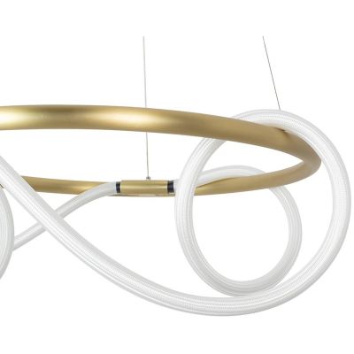 Moosee Serpiente lampa wisząca 1x32 W biała-złota MSE010100236