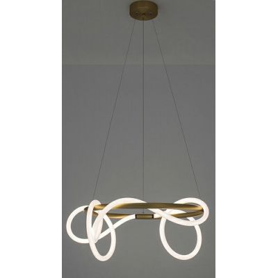 Moosee Serpiente lampa wisząca 1x32 W biała-złota MSE010100236
