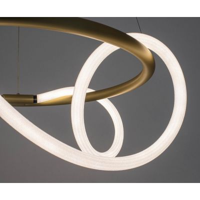 Moosee Serpiente lampa wisząca 1x32 W biała-złota MSE010100236